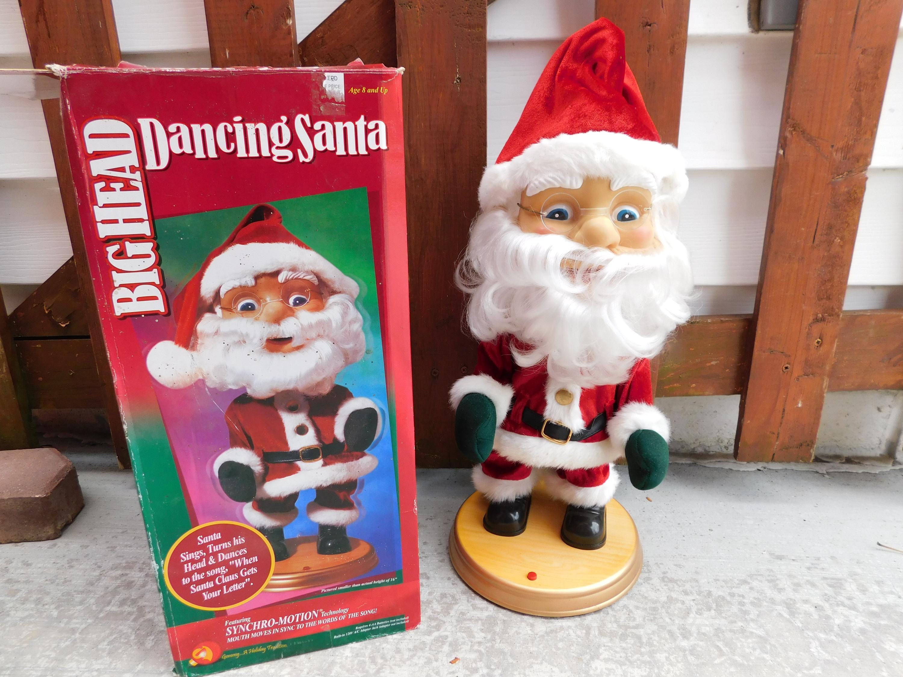 Big Head Dancing Santa Claus Gemmy Industries 2001 in Original Box