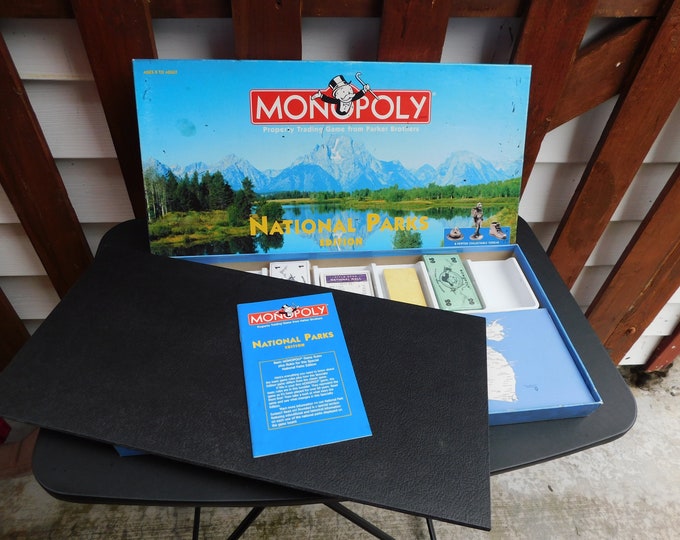 Monopoly National Parks Edition Hasbro 1998 Board Game 8 Unique Tokens ...