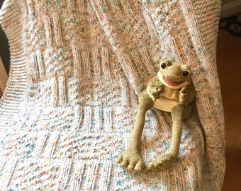 Chunky Knit Blanket Pattern: Beginner Easy Square Afghan (PDF Pattern)