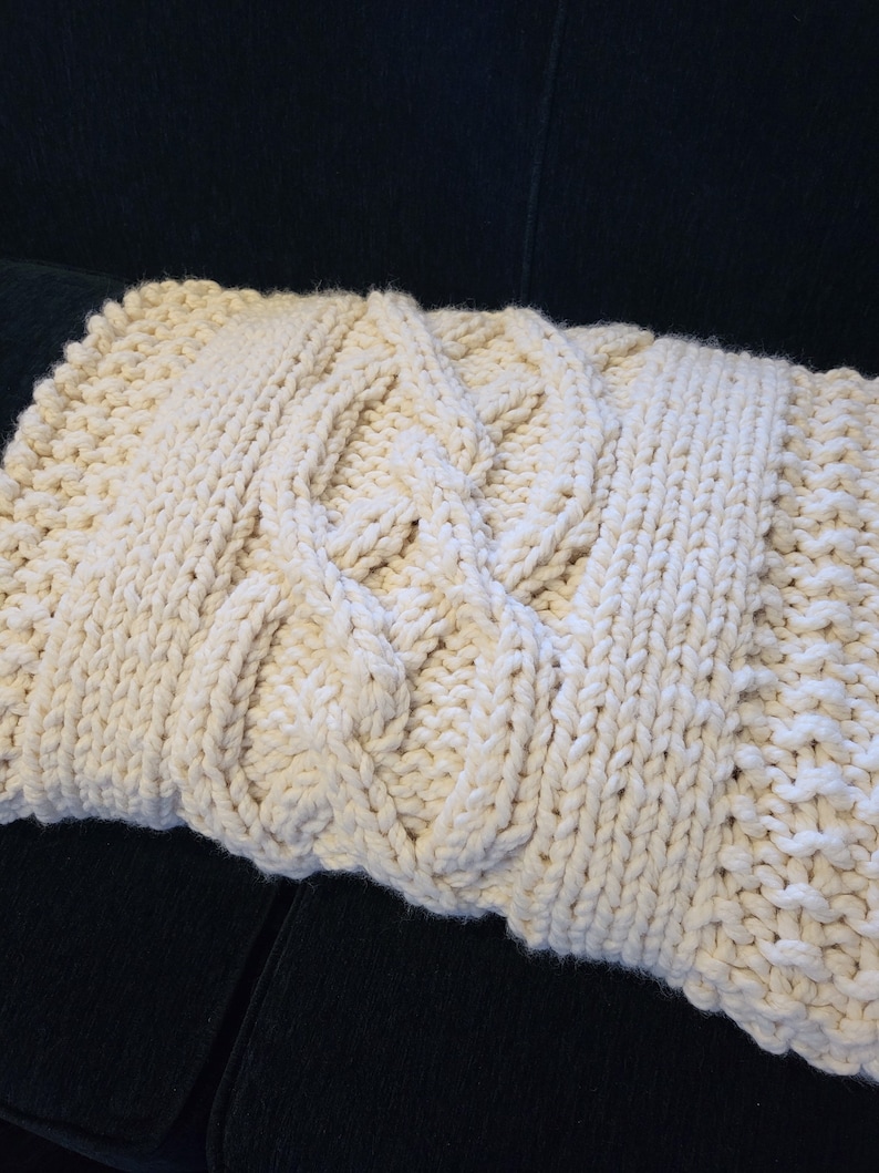 BED RUNNER KNITTING Pattern/super Chunky Knit Blanket/easy Etsy India