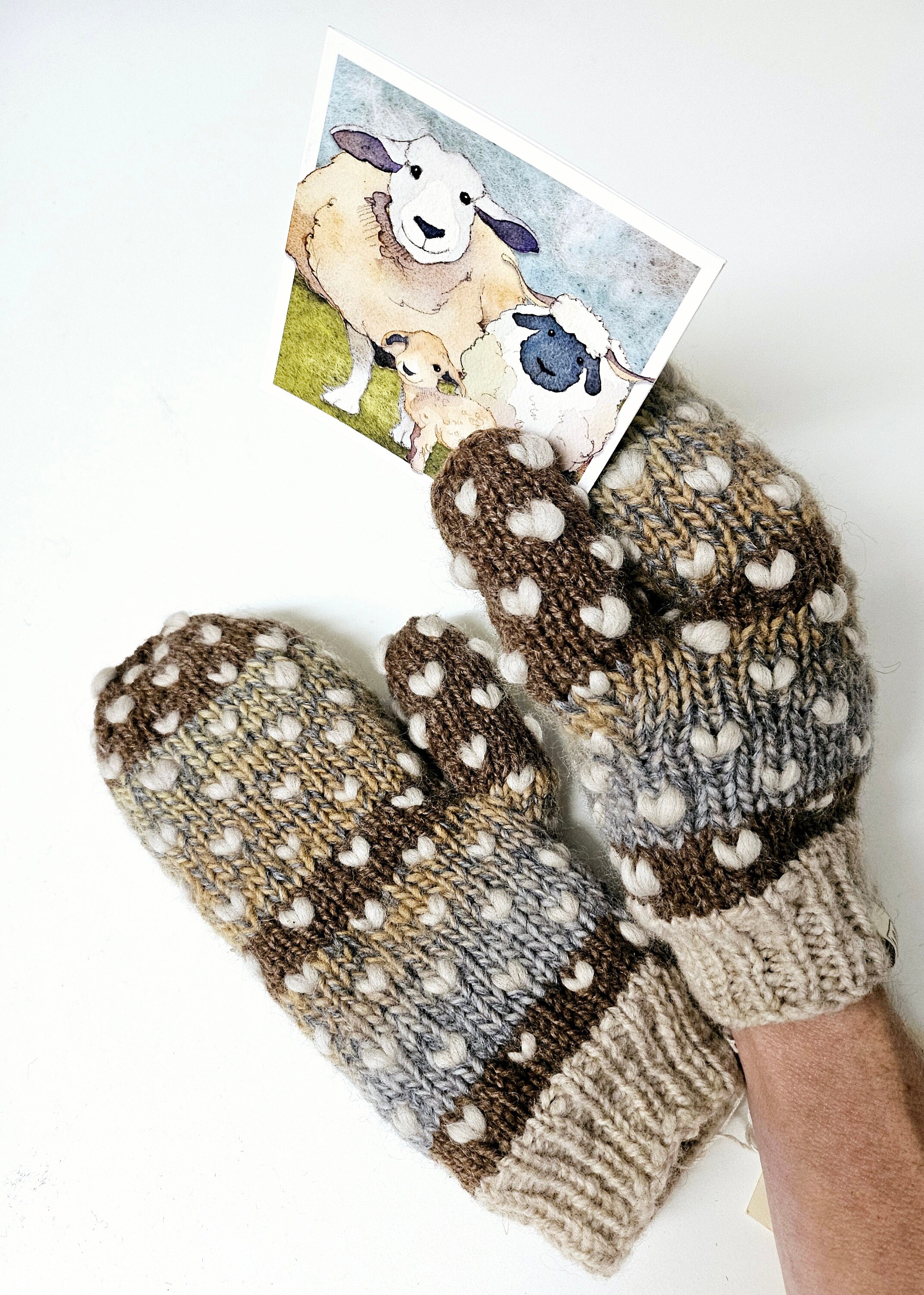 Roving Thrummed Mittens