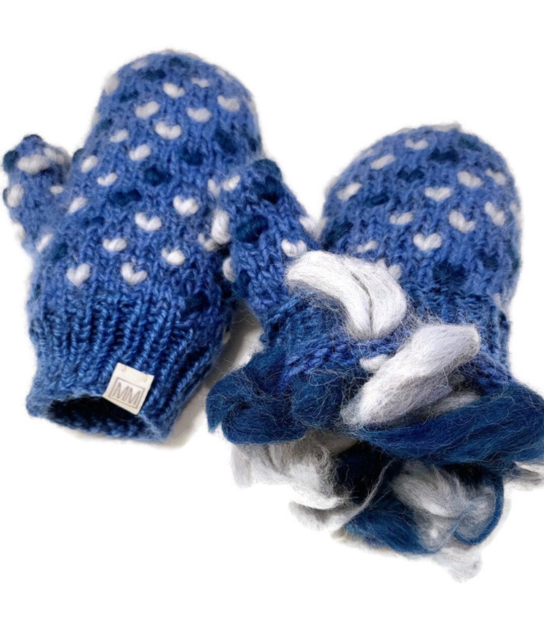NEWFOUNDLAND THRUMMED Mittens/indianapolis Colts Insulated Wool Mittens/warmest Winter Gloves