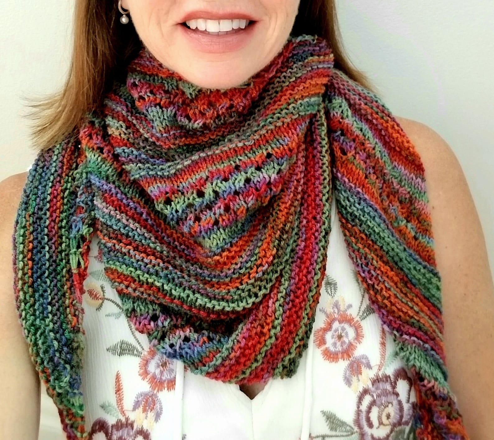 QUICK KNIT SHAWL Pattern/easy Asymmetrical Lace Scarf Etsy