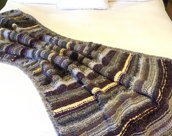 Beginner Knit Blanket Pattern: Easy Stashbuster Afghan (PDF Pattern)