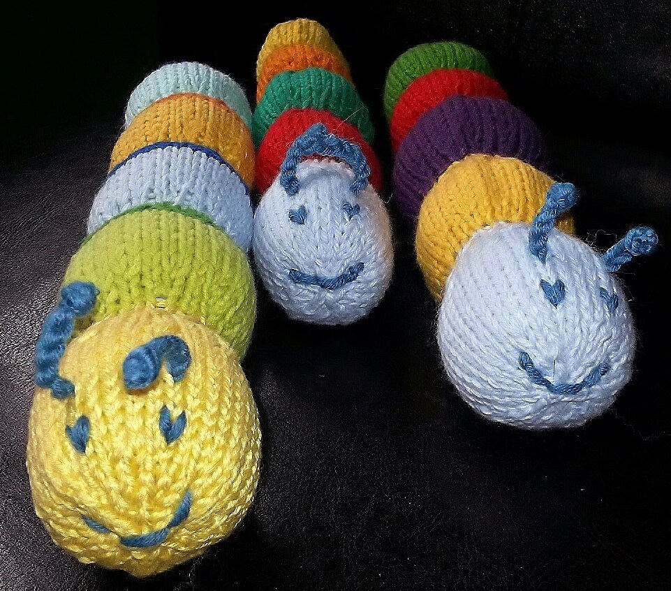 Rattle pattern/baby rattle pattern/knit Caterpillar toy/knit Etsy
