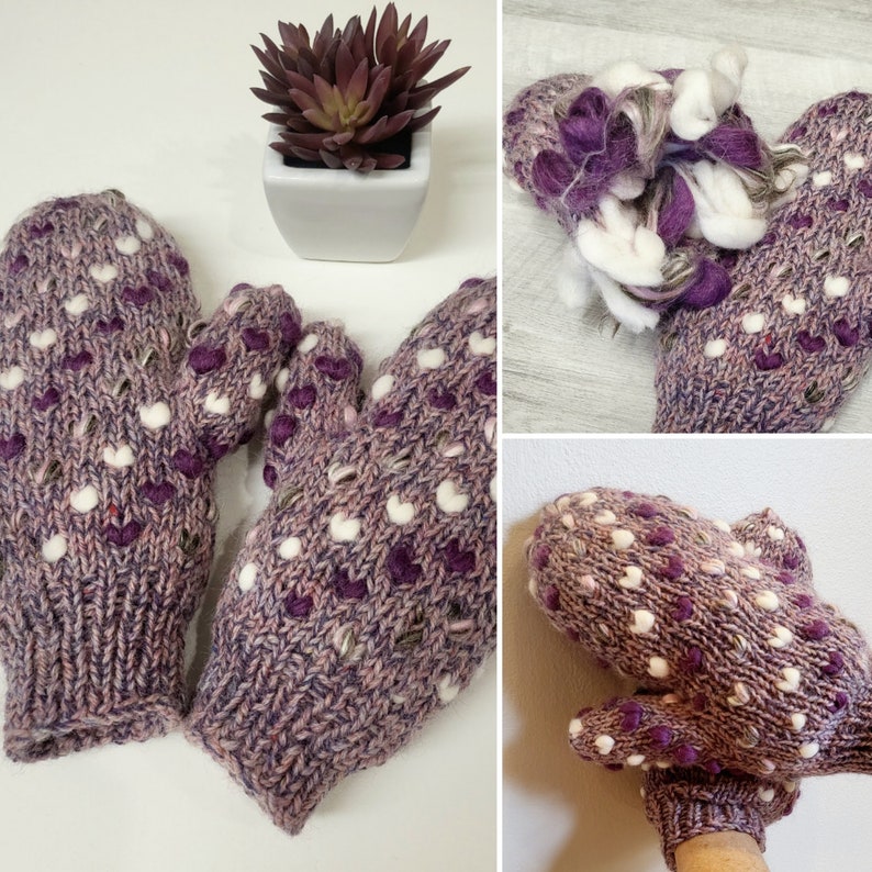 CUSTOM THRUMMED MITTENS, Newfoundland Mittens, Fleece Lined Gloves