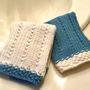 Easy Knit Washcloth Pattern: Organic Cotton Spa Cloth (PDF Pattern)