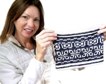 Fair Isle Cowl Knitting Pattern: Beginner Colorwork Scarf (PDF Pattern)