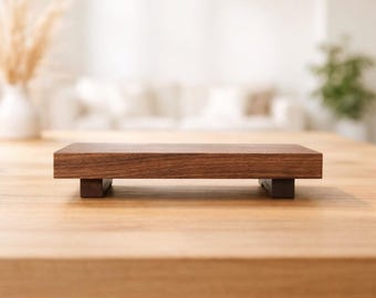 Supporto in legno di noce - Ideale per sollevare piante, candele, sapone, statue e oggetti decorativi.