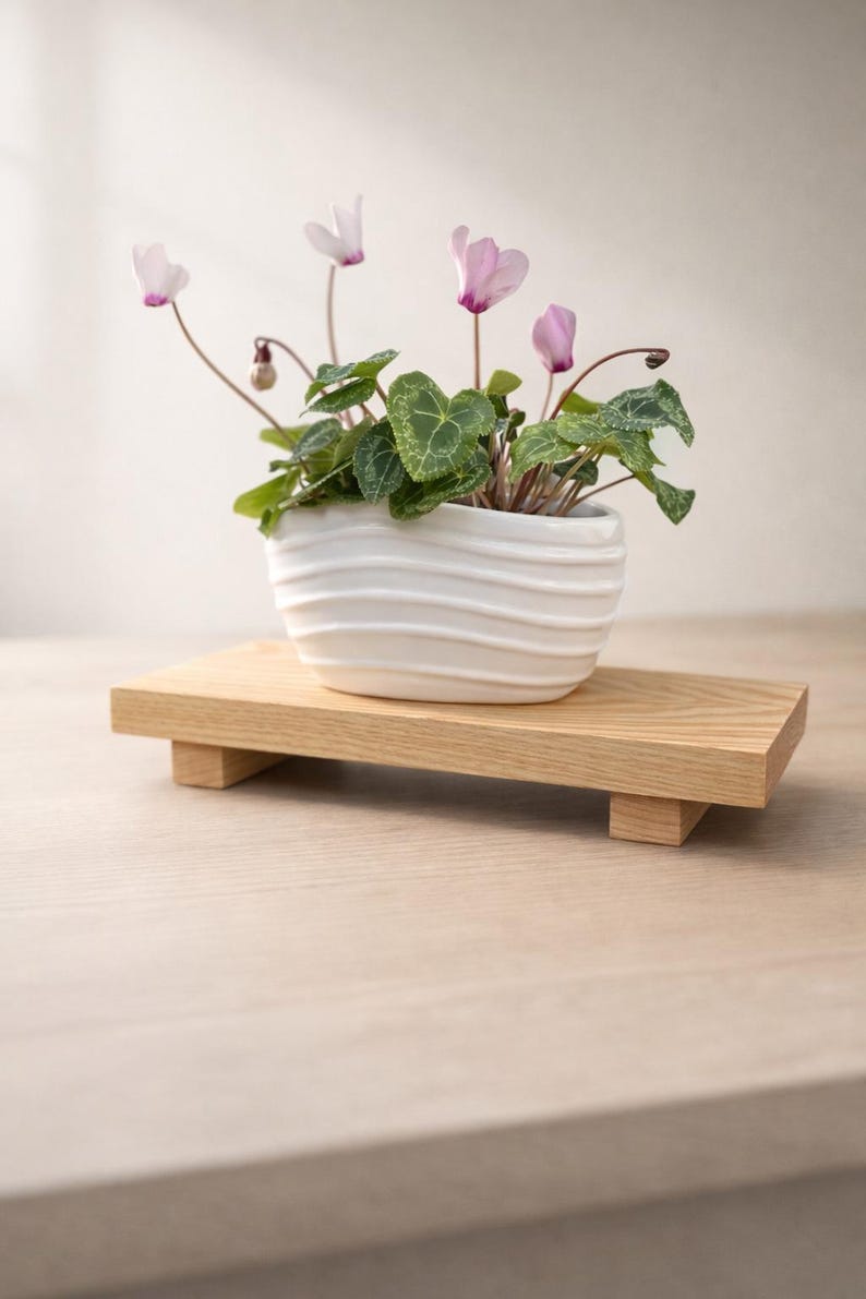 Planter Stand Riser Walnut Wood Plant Stand Riser - Handmade Wooden Display Risers for ...