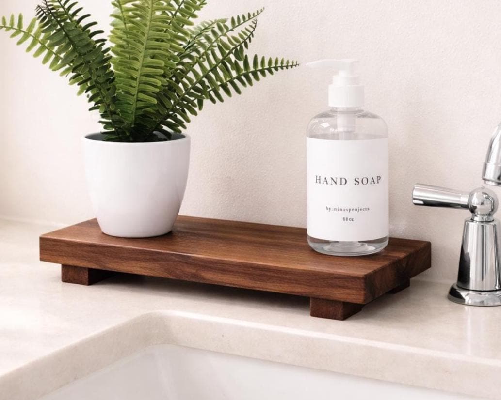 Planter Stand Riser Walnut Wood Plant Stand Riser - Handmade Wooden Display Risers for ...