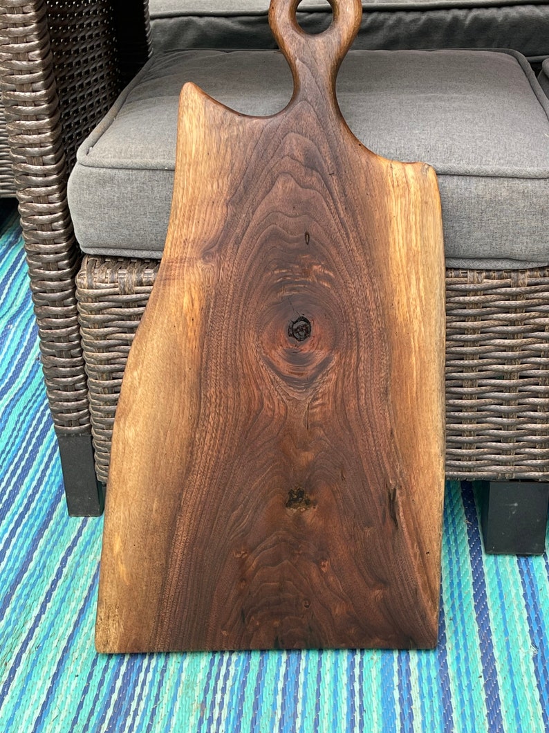 Large Walnut Live Edge Charcuterie Board Walnut Cheese Board Etsy