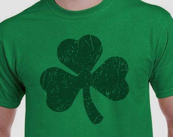 Men's St. Patricks Day Shirt, Shamrock Shirt Grunge, Irish Shirt, Shamrock, Green Shirt, Irish Tee, Funny