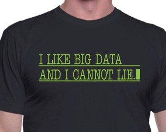 Geek Shirt, I Like Big Data and I Cannot Lie, Tech Shirt, Technology