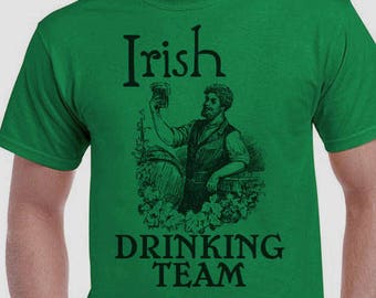 Men's St. Patricks Day Shirt, Irish Drinking Team Beer Keg, Irish Shirt, Shamrock, Green Shirt, Irish Tee, Funny