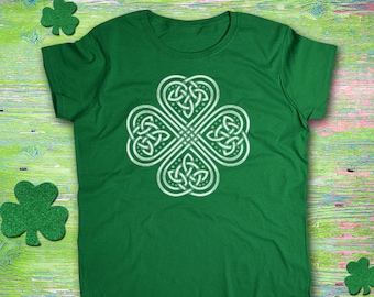 Women's St. Patricks Day Shirt, Shamrock Design, Irish Shirt, Shamrock, Green Shirt, Irish Tee, Funny