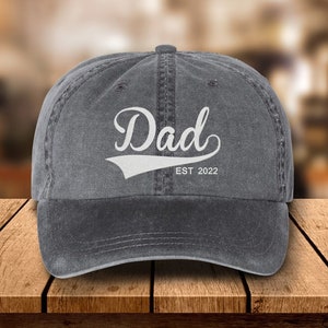 Dad Hat Embroidered, Fathers Day, Fathers Day Gift, Embroidery, Personalized Hat, Established Year, Est, Christmas Gift, Gift For Him