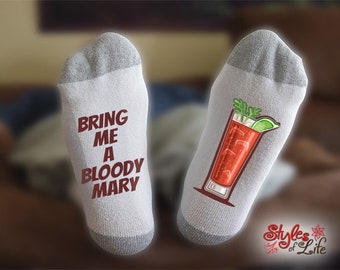 Bloody Mary Socks, Bring Me, Gift, Birthday, Christmas, Mothers Day, Fathers Day, Gift For Her, Gift For Him