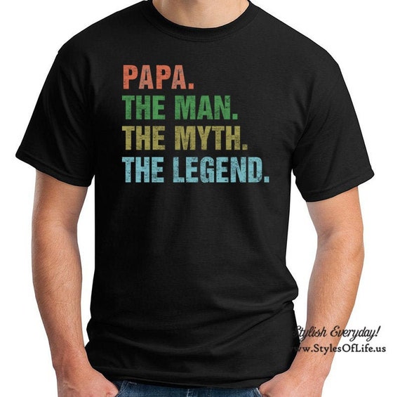 Mens Papa Man Myth Legend Distressed T-Shirt: Funny Gift For Dads Mens Papa Man Myth Legend Distressed T-Shirt: Funny Gift For Dads