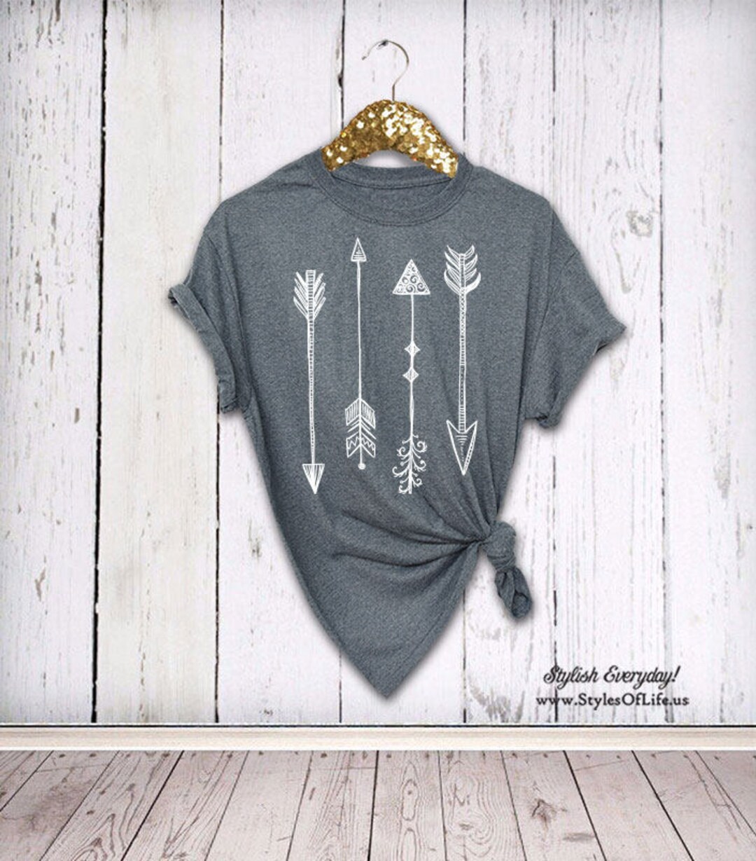 Arrow Shirt, Womens Shirt, Womens Arrow Shirt, Boyfriend Style Tee - Etsy