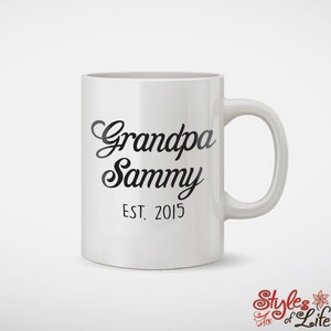 Grandpa Custom Name Established Custom Coffee Mug