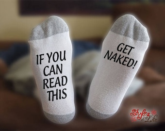 Obtener calcetines desnudos, Si usted puede leer esto, regalo para él,  regalo para el marido, regalo de aniversario, regalo para ella, regalo para  la esposa - Etsy México