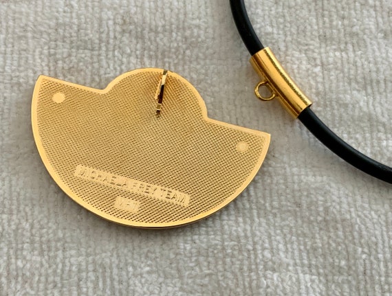 Frey Wille 24k Gold-plated Jewelry Set – Rubber Necklace 46 Cm +