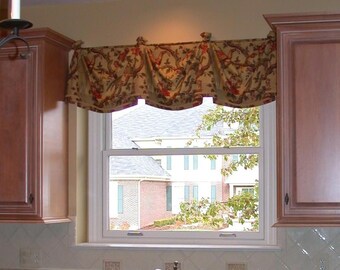 Casual Empire Valance w/Knots-made to order (your fabric,my lining)