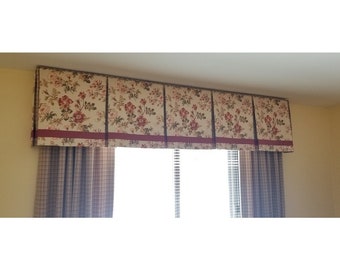 Box Pleat Valance-made to order (your fabric,my lining)