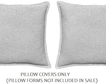 TWO Pillow Covers - Gray