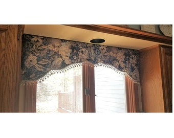 Custom SHAPED VALANCE-made to order (your fabric, my lining)