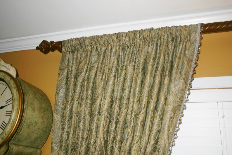 Gathered Rod Pocket Drapery curtain Panels CUSTOM image 4