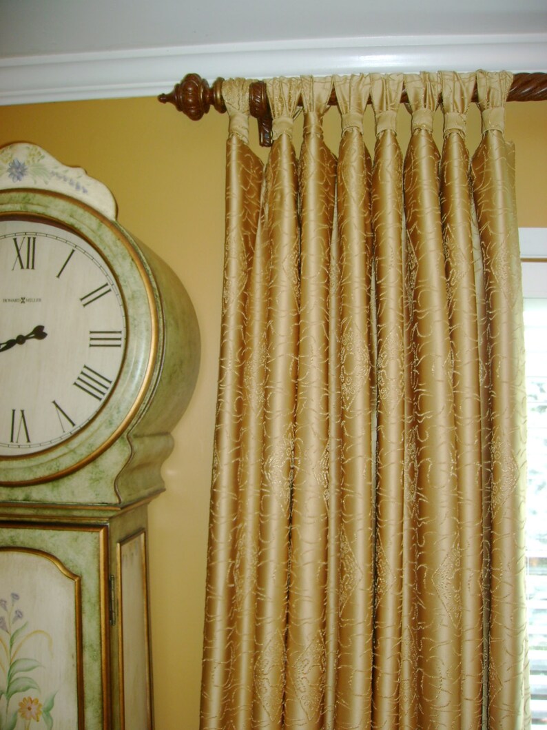 Gathered Tab Top Curtain Panel CUSTOM your fabricmy Etsy
