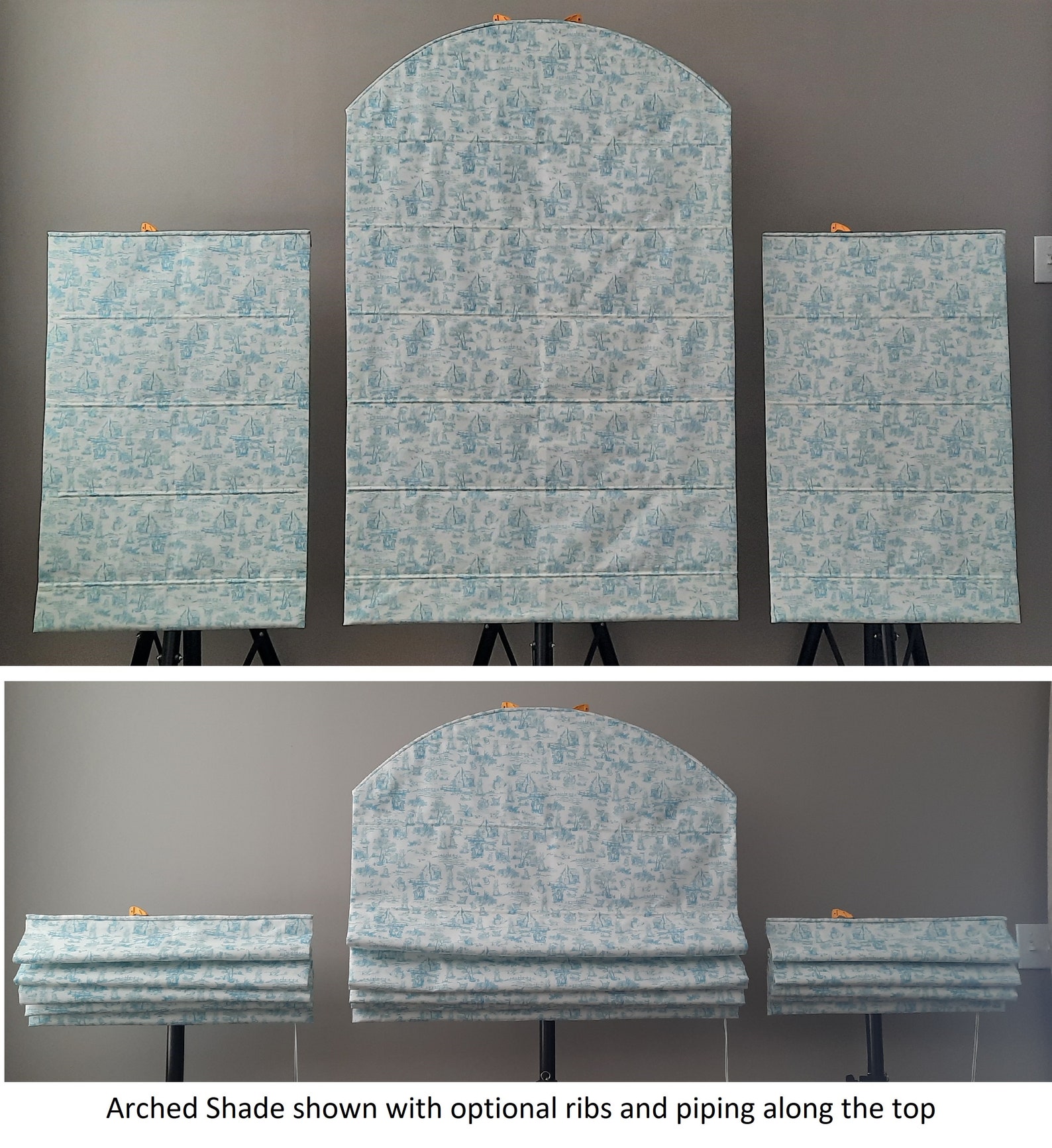 ARCHED ROMAN SHADES Custom Etsy