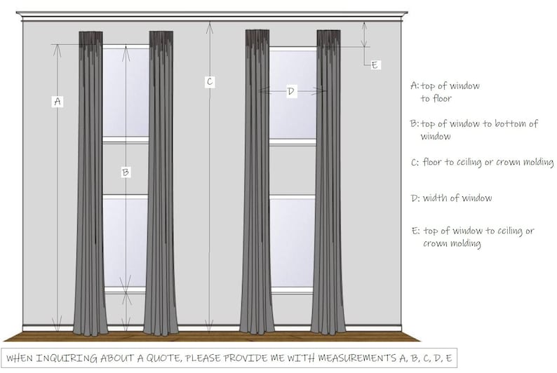 TWO STORY DRAPERY panels curtains Custom your fabric, my linings image 7