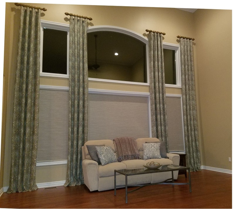 TWO STORY DRAPERY panels curtains Custom your fabric, my linings image 2