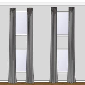 TWO STORY DRAPERY panels curtains Custom your fabric, my linings image 4