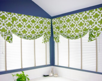 Custom Window Treatments STRAPPY VALANCE made to order (your fabric,my lining)