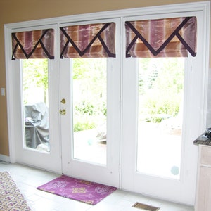 Custom Window Treatments- TRIANGULAR VALANCE -made to order (your fabric,my lining)