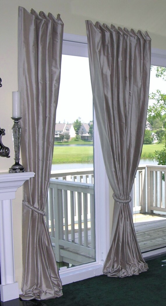 Luxurious Custom Faux Silk Drapes Curtains Fabric Linings Etsy