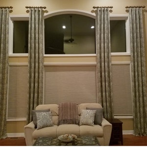 TWO STORY DRAPERY panels curtains Custom your fabric, my linings image 1