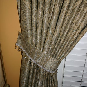 Gathered Rod Pocket Drapery curtain Panels CUSTOM image 3