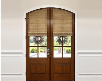 ARCHED ROMAN SHADE - (your fabric, my lining)
