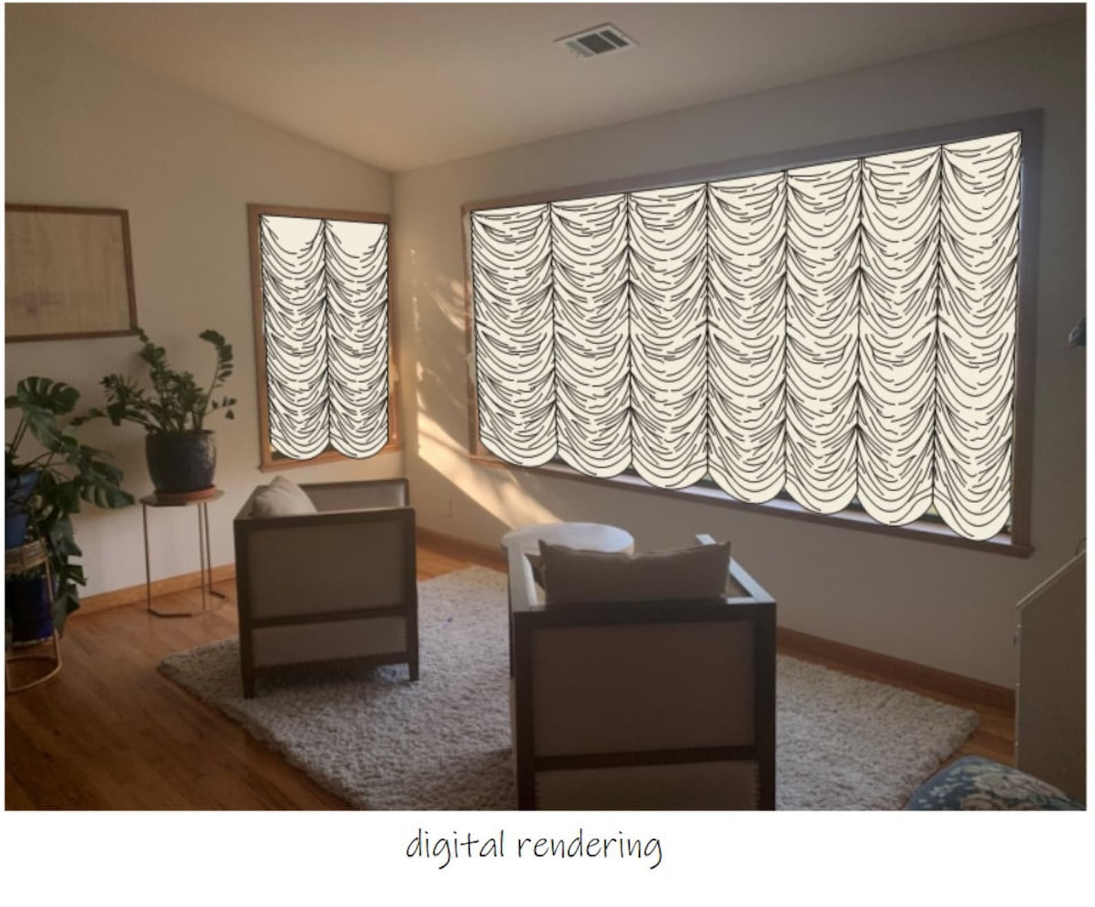 CUSTOM WINDOW TREATMENTS Digital Rendering - Etsy