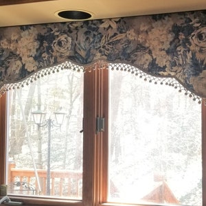 Custom SHAPED VALANCE-made to order your fabric, my lining image 2