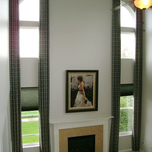 TWO STORY DRAPERY panels curtains Custom your fabric, my linings image 6