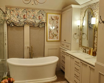 London Valance CUSTOM WINDOW TREATMENT (your fabric,my lining)