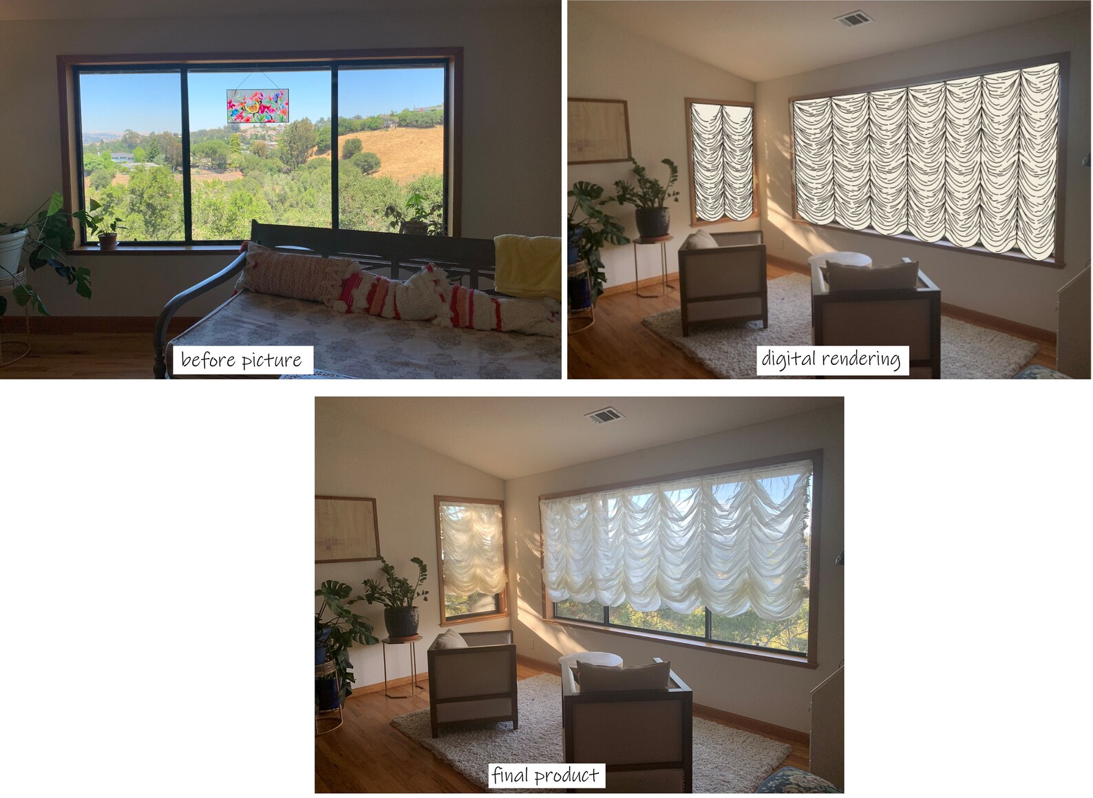 CUSTOM WINDOW TREATMENTS Digital Rendering - Etsy