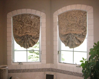 custom Roman Shade FAN STYLE, with ARCH at top