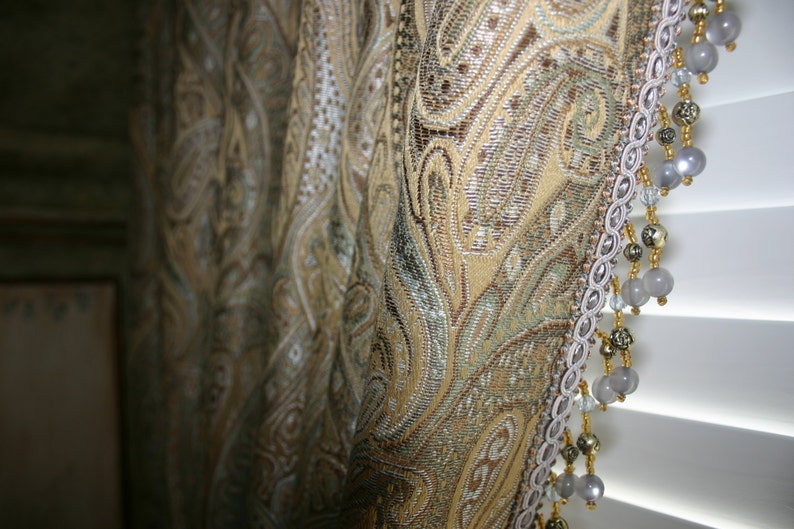 Gathered Rod Pocket Drapery curtain Panels CUSTOM image 5